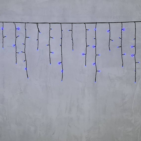 Светодиодная бахрома 4,9*0,5 м., 240 синих LED ламп, черный провод ПВХ, Beauty Led (PIL240-11-2B)