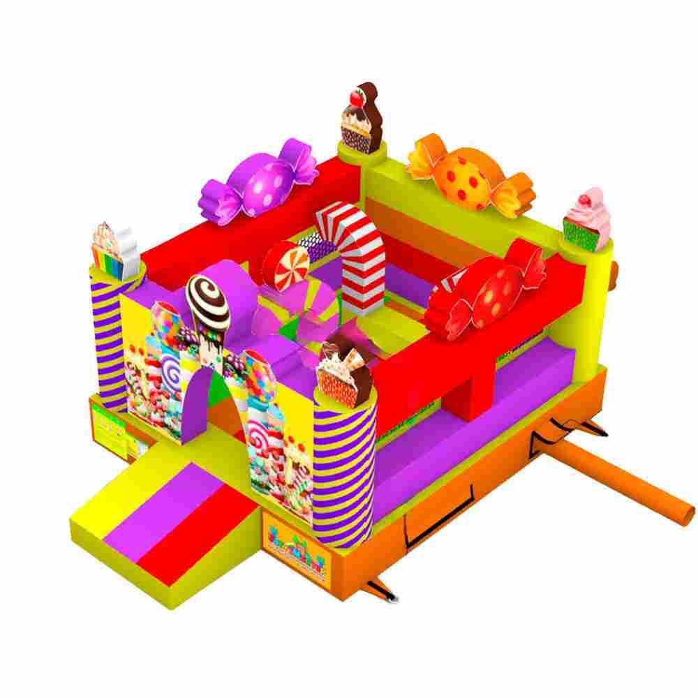 Коммерческий надувной батут «Сладкий замок» без горки, 3,5*3*2,3 м