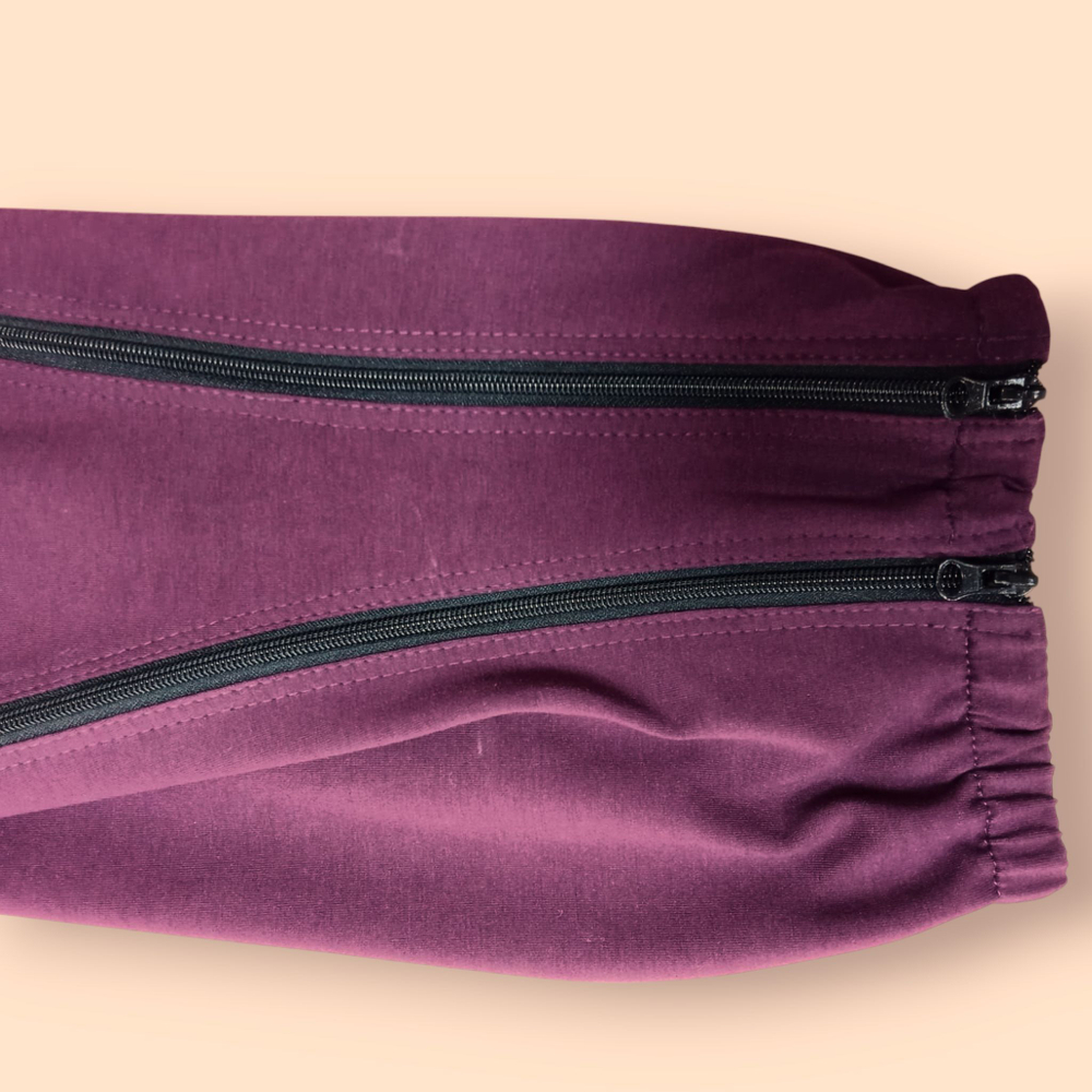 Брюки ортопедические с расширением на бедре. Размер M (46-48). Цвет МАРСАЛА