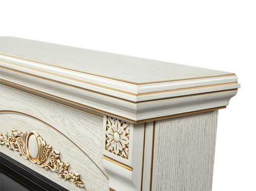 Портал Firelight Barocco 30 шпон белый дуб с золотой патиной