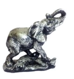 Статуэтка из гипса «Слон» 19*16см античное серебро