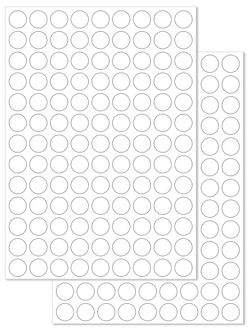 Белые виниловые наклейки для упаковки и маркировки Policomprint M20, 12 мм. 234 шт.