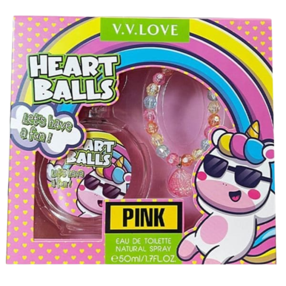 Детский парфюмерный набор 2в1 Heart Balls (вода 50мл и браслет)