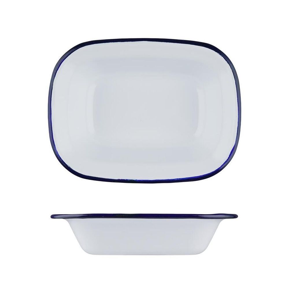 Блюдо для подачи 22*16,5 см h5 см 700 мл Blue Rim эмалированая сталь SUNNEX [1]