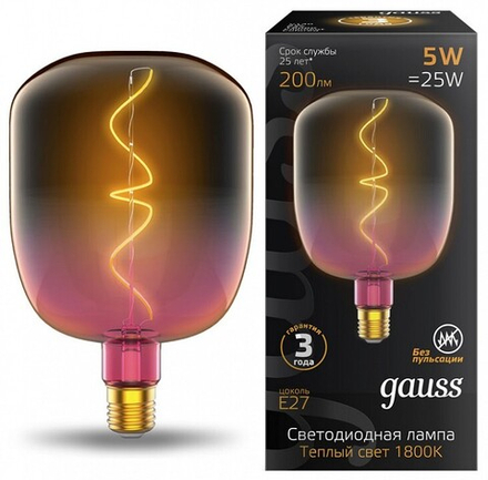 Лампа светодиодная Gauss Colored E27 5Вт 1800K 1010802105