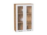Шкаф верхний с 2-мя остекленными дверцами Ницца