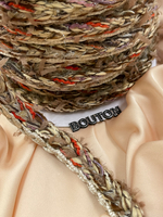 Тесьма Плетеная "Косичка" в коричневых оттенках (разноцветная)