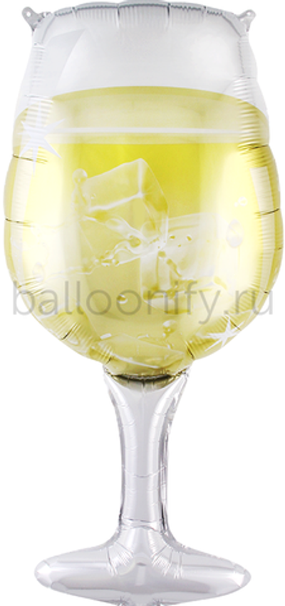 Шар (37''/94 см) Фигура, Бокал Шампанское, Золото, 1 шт.
