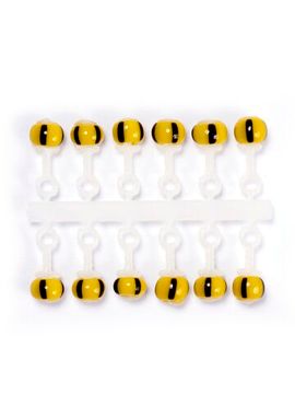 Подвес-серьга МИКРО-БИС ШАР жел.-черн. арбуз 3.1мм №1 Д 12шт.