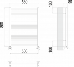 Полотенцесушитель водяной Terminus Сицилия П12 500х800