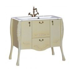 Тумба с раковиной Aquanet Виктория 90 олива