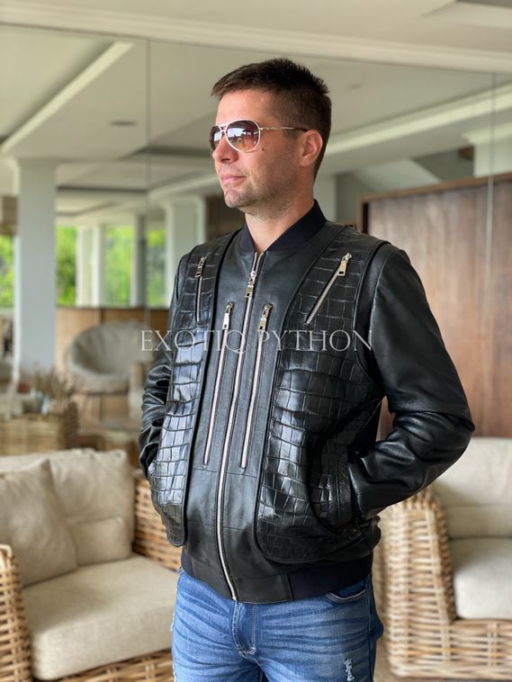 Куртка из кожи крокодила Philipp Plein JT-107