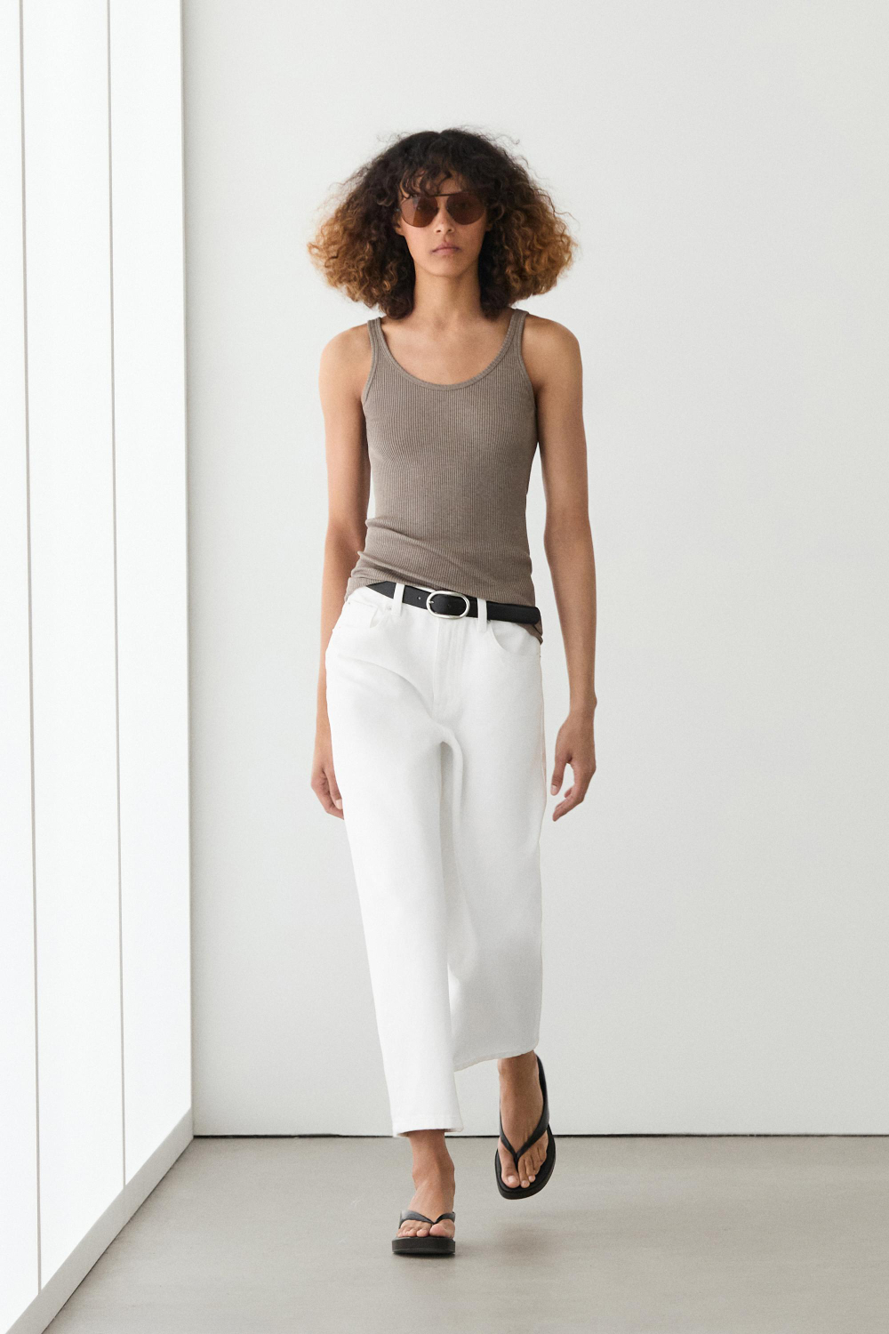 Massimo Dutti Топ с горловиной-халтер, норка