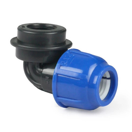 Отвод компрессионный внутр.резьба PN16 d 20x1/2" для ПЭ труб (11535)