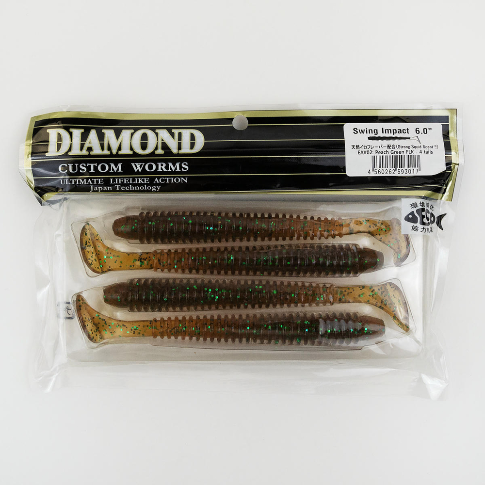 Силиконовая приманка DIAMOND Swing Impact 6.0" (4шт/уп)