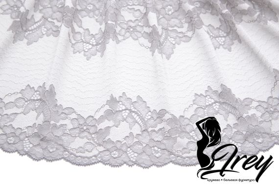 03-102 Кружево эластичное 19 см, серый 166