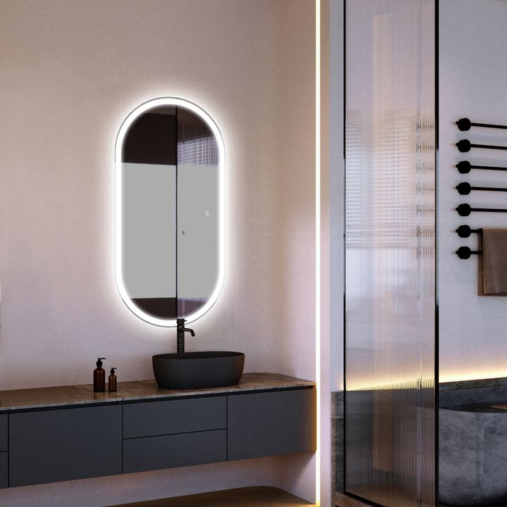 Зеркало ABBER Kontur AG6303S-1.0 с подсветкой, сенсорный выключатель, диммер