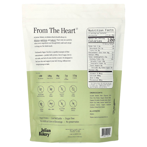 Julian Bakery, ProGranola, со вкусом веганской ванили, 507,5 г (17,9 унции)