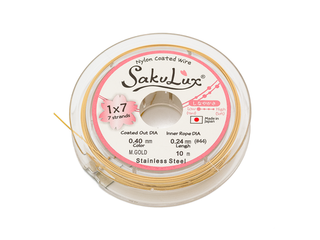 Тросик ювелирный 0,40мм, Gold "SakuLux"