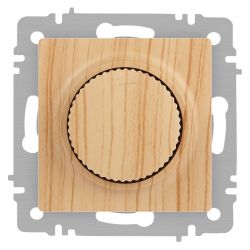 Светорегулятор Intro Accent 6-401-11 поворотный, 600Вт 230В, IP20, СУ, сосна | Intro