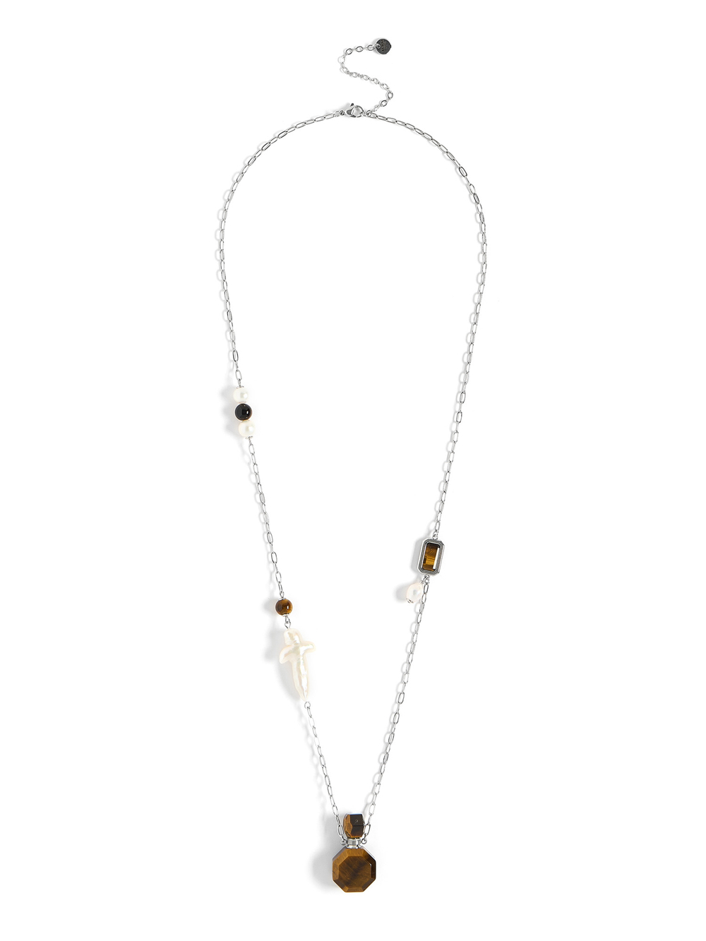 Колье "Tiger's eye pearl flacon"