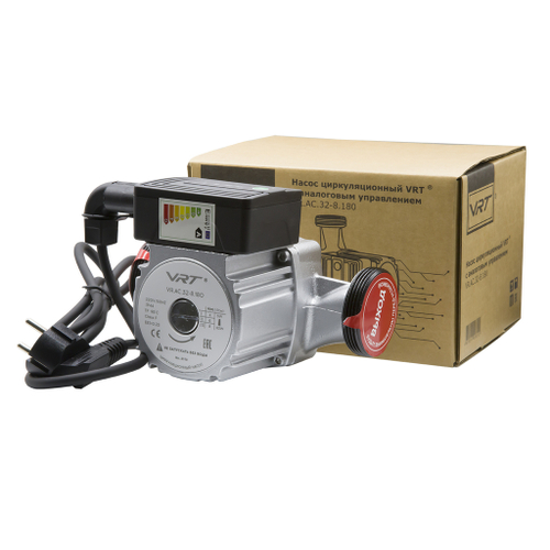 Насос циркуляционный VRT VR.АC.32-8.180, 5-63 Вт энергосберегающий с гайками