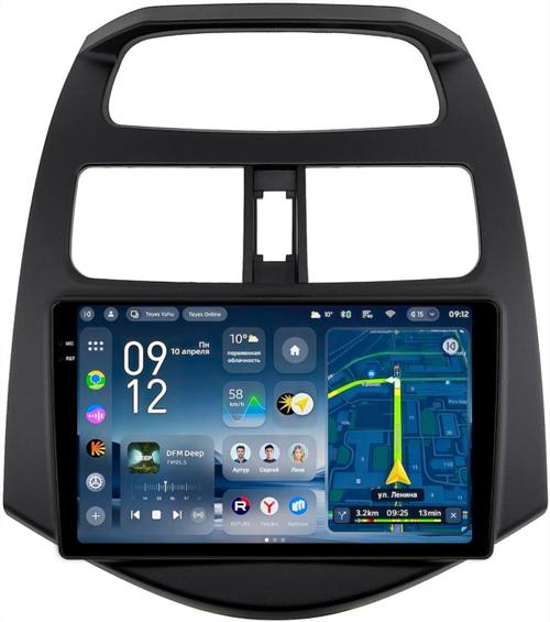 Магнитола для Chevrolet Spark M300 2009-2022, Ravon R2 (рамка матовая) - Teyes CC4-PRO монитор 9.5" 2K QLED на Android 13, Быстрейшая, Snapdragon 778G, ИИ, CarPlay, DSP, 4G SIM-слот