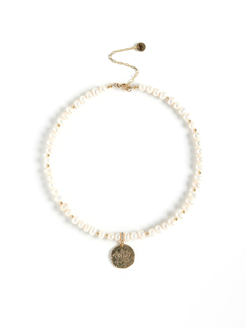 Чокер "Lotus pearl" Gold