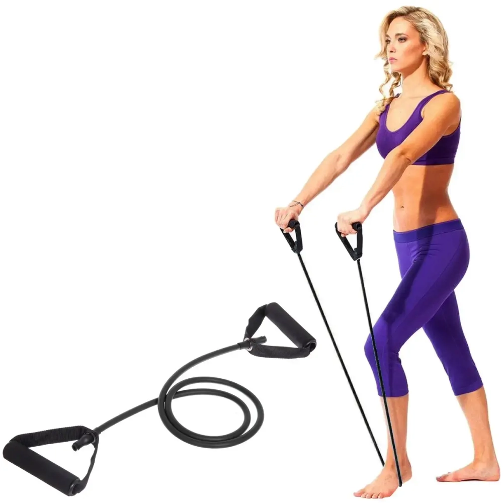 Эспандер трубчатый «Life» 1,30 м (нагрузка 13,5-15,5 кг), черный