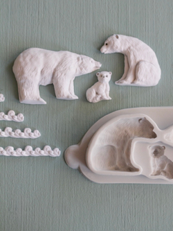 Вайнер для лепки декора Белые медведи, Умка