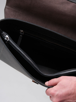 Мужская кожаная сумка Levi DBR 7115 темный лес