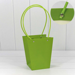 Пакет подарочный 20х17х12см Ваза для цветов (Салатовый)