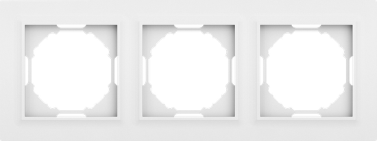 Рамка 3-я,  Wave матовый белый,  серия A07
