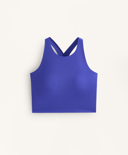 Oysho Топ Light Touch с перекрестной спинкой, синий