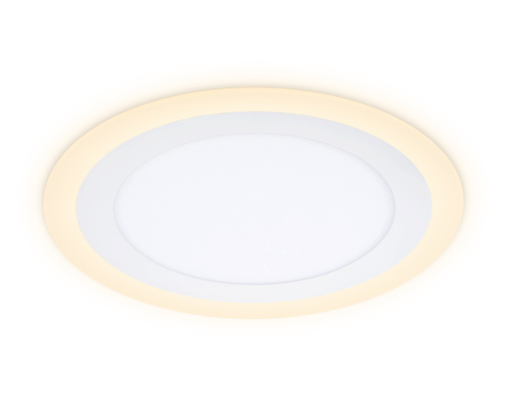 Встраиваемый cветодиодный светильник с подсветкой DCR373 6W+3W 6400K/3000K 85-265V D145*28