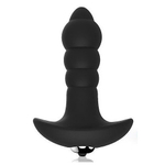 Черный спиралевидный анальный вибромассажер 9,9см Bior Toys Sex Expert SEM-55177