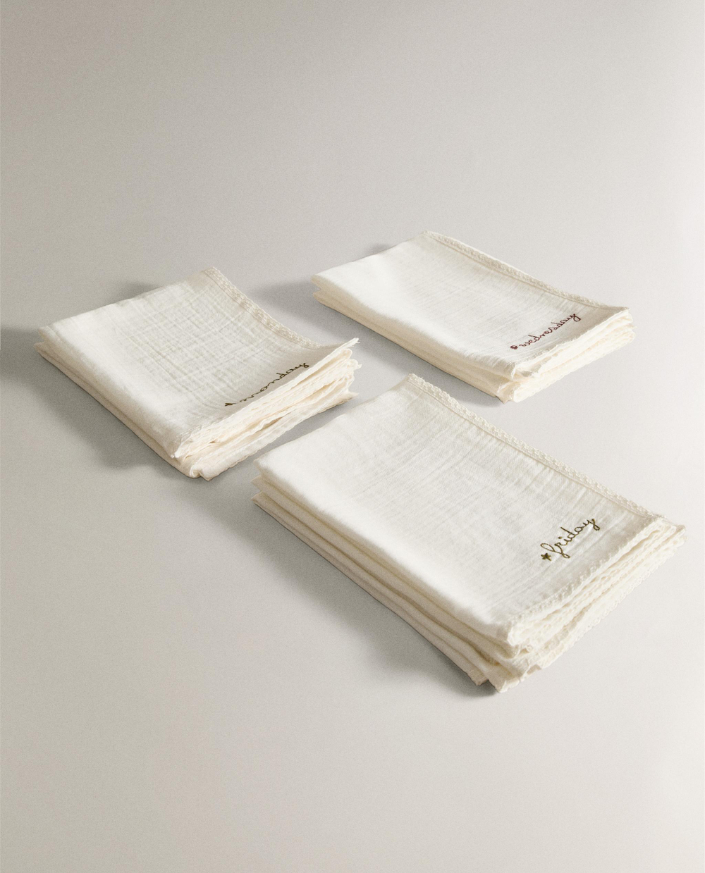 Zara Home Муслиновые салфетки из хлопка, z amana biel, 45x45 см (7 шт.)