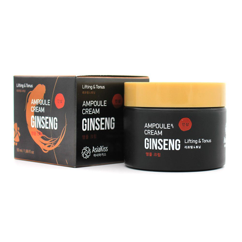 "AsiaKiss" Ампульный крем для лица с экстрактом женьшеня, 50 гр