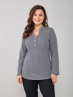 Блузка БЛ-22/чернобелая-геометрия