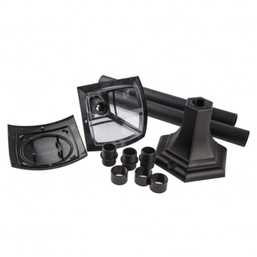 Садово-парковый светильник ЭРА НТУ 07-40-002 Валенсия 4 черный 4 гранный напольный IP44 Е27 max 60Вт