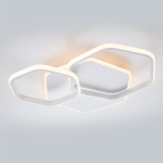 Потолочный светодиодный светильник 140Вт, 5319лм, 3000-6000K, Ra>80, плавная регулировка мощности, изменение цветовой температуры, ночник, пульт, металл/акрил, белый