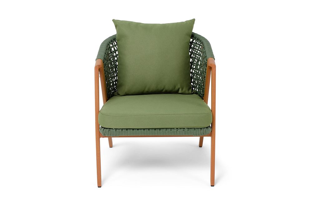 "Амстердам" кресло из искусственного ротанга, цвет зеленый