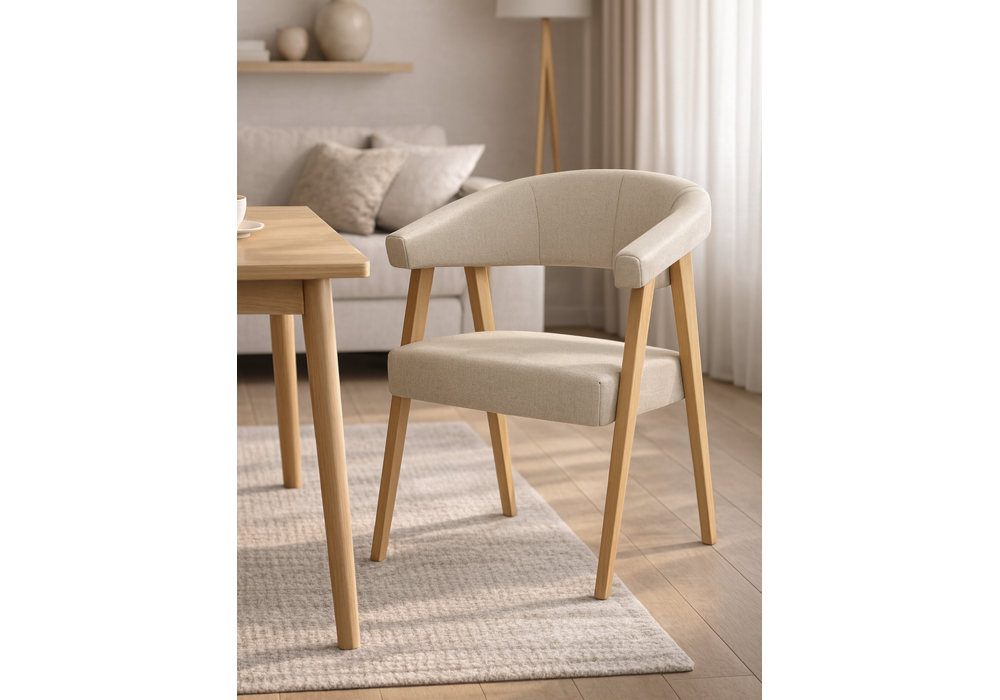 Стул деревянный Woodville Невада 2 натуральное дерево, ткань 135