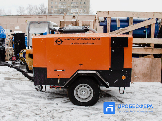 Дизельный винтовой компрессор ММЗ-ПВ 6/0,7 на шасси