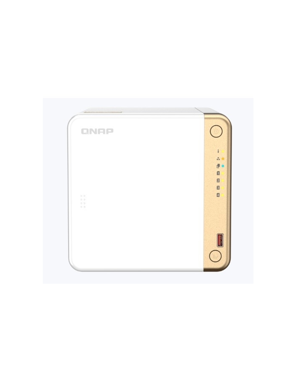 Сетевое хранилище без дисков/ channel QNAP TS-462-4G NAS 4 HDD trays, 2 x M.2 NVMe PCIe Gen 3 x1, 2-core Intel Celeron N4505 2.9 GHz, 4 GB RAM (1 x 2GB + RAM-2GDR4T0-SO-2400) up to 16 GB (2 x 8GB), 1x