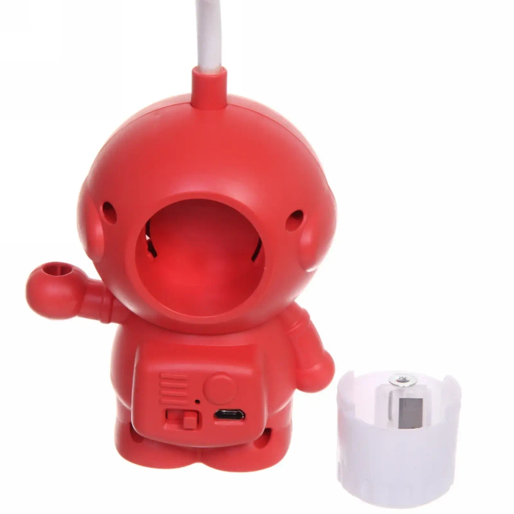 Светильник настольный «Cosmo-Привет с другой планеты» LED 21*9*7см USB 5v 3w, Красный