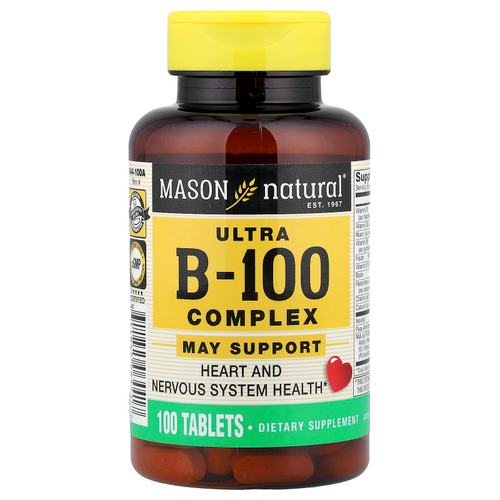 Mason Natural, Ultra B-100 Complex, 100 таблеток