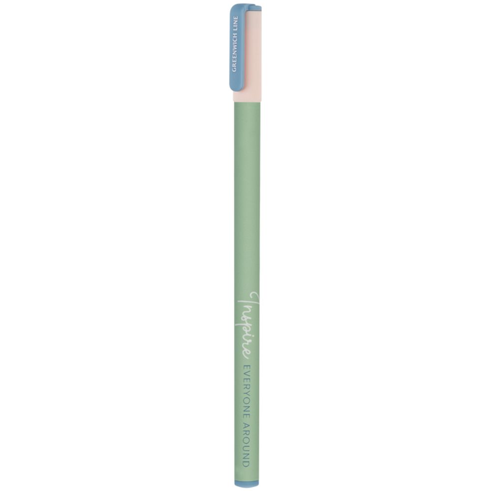 Ручка шариковая Greenwich Line "Trendy mint" синяя, 0,7мм, игольчатый стержень, софт-тач
