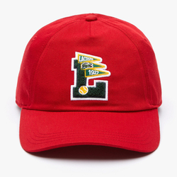 Теннисная кепка Lacoste Men’s Pennants L Organic Cotton Cap - red - Red