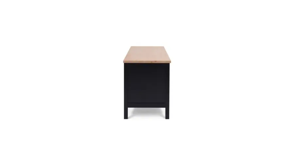 Тумба под ТВ - аналог IKEA HEMNES / ХЕМНЭС/ ХЕМНЕС / КЫМОР / ИКЕА 148х57х47 см, черный/светло-коричневый